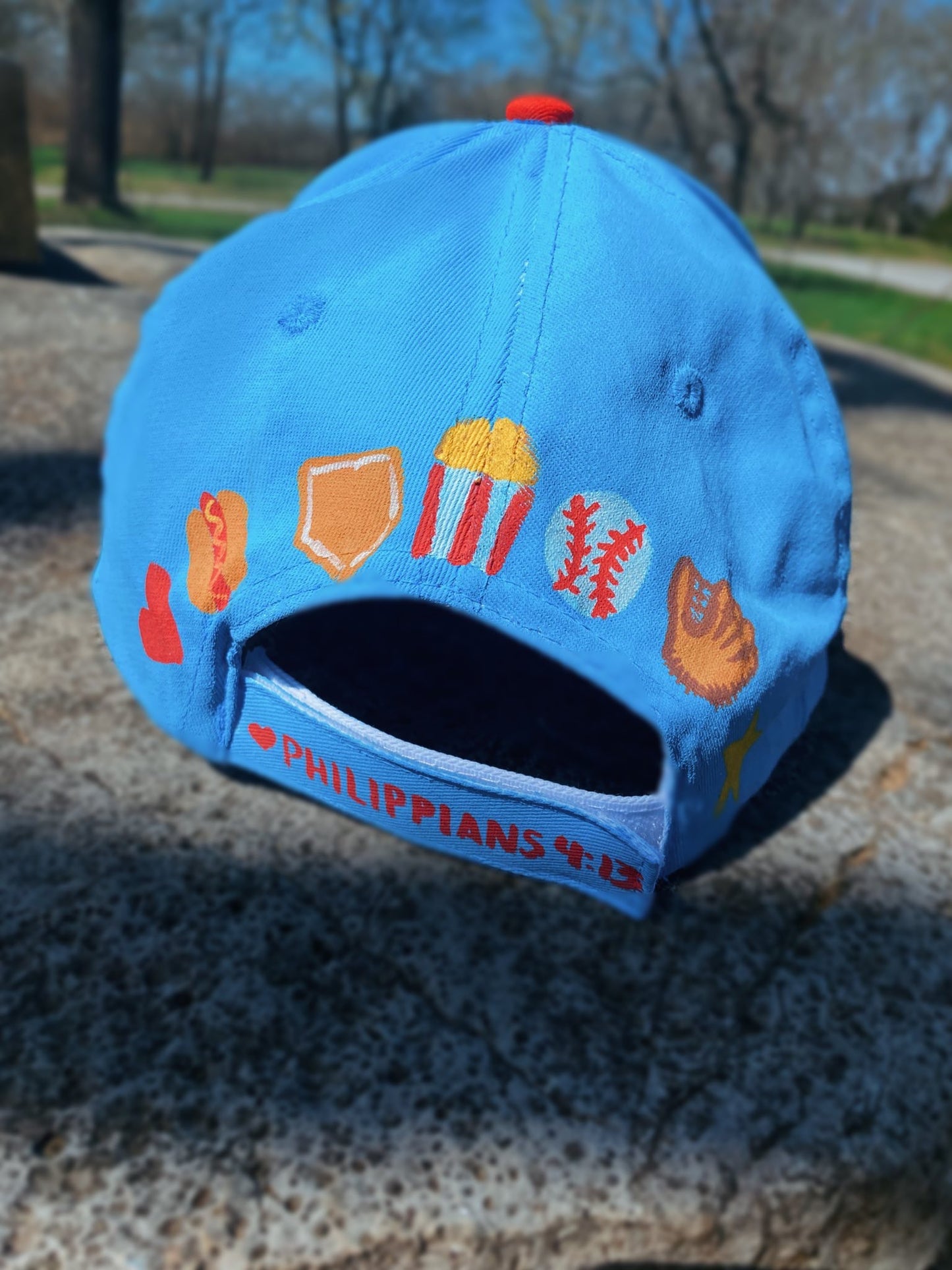 Hand Painted Sports Theme hat